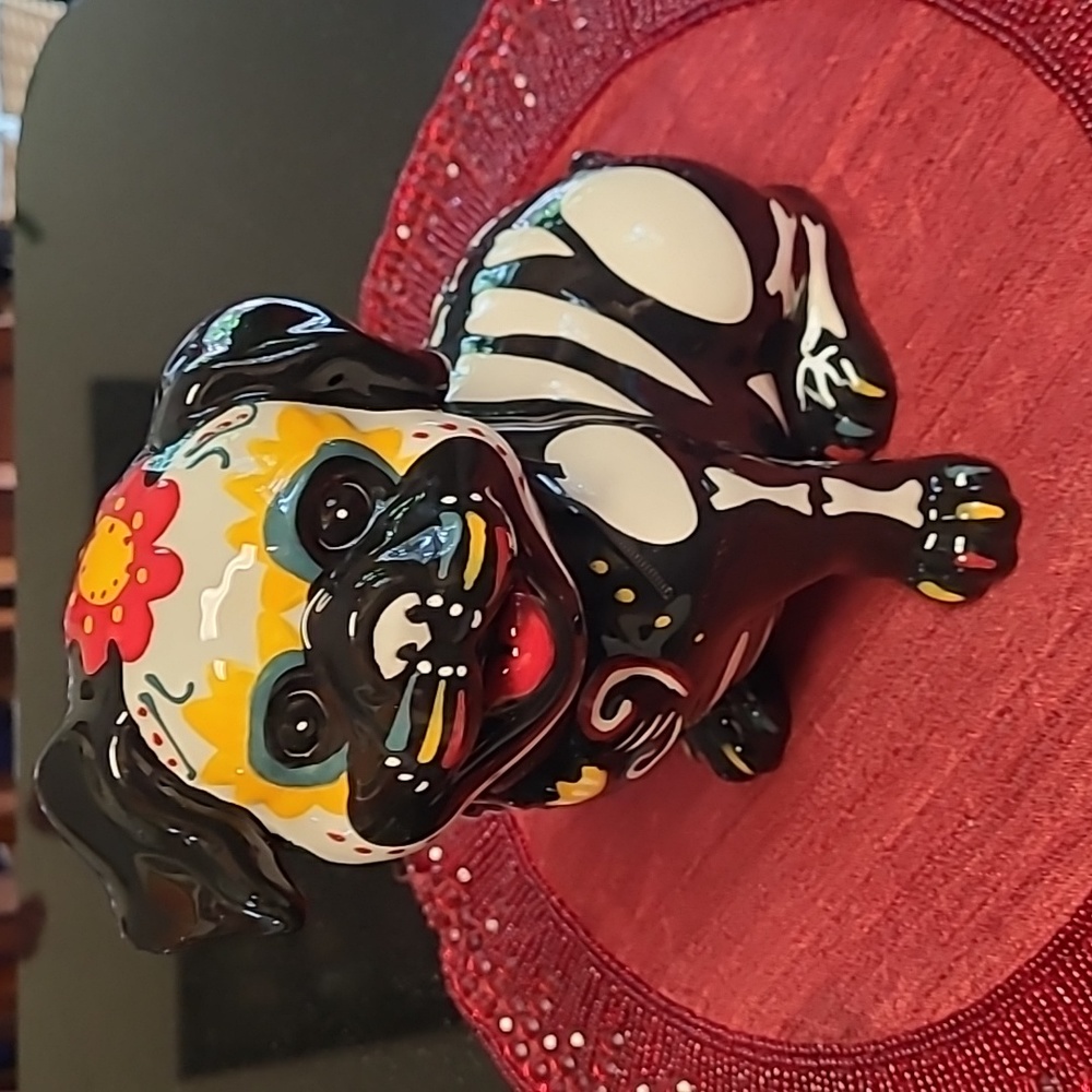 Sugar Skull Clayworks Halloween Pug Figurine